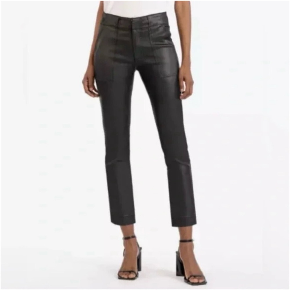 Kut from the Kloth Black leather Skinny Jeans. NWT
